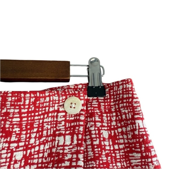 STAUD Red and White Tweed Buttoned Garment Skirt Size L - Picture 3 of 10